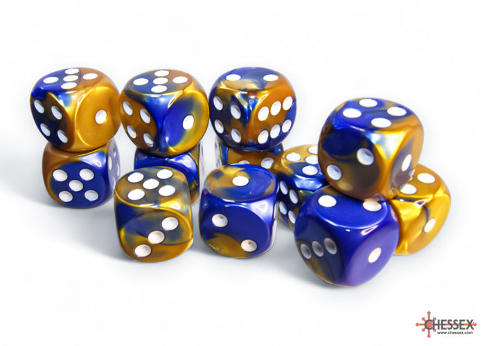 Chessex - 16mm d6 Dice Block (12 Dice) (Choose Your Color)