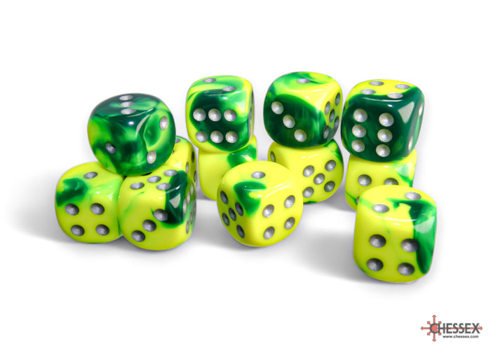 Chessex - 16mm d6 Dice Block (12 Dice) (Choose Your Color)