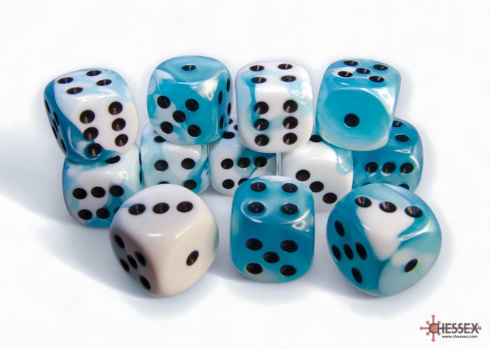 Chessex - 16mm d6 Dice Block (12 Dice) (Choose Your Color) - Foul Play Gaming