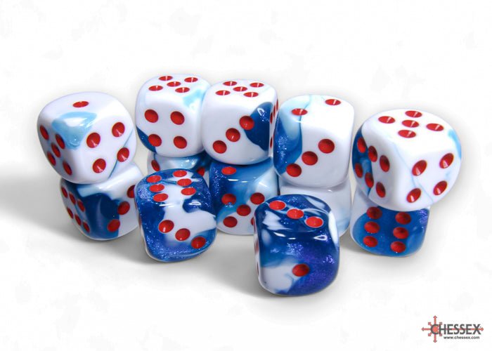 Chessex - 16mm d6 Dice Block (12 Dice) (Choose Your Color) - Foul Play Gaming