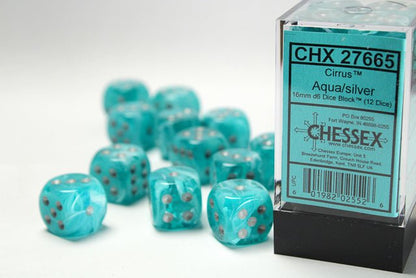 Chessex - 16mm d6 Dice Block (12 Dice) (Choose Your Color) - Foul Play Gaming