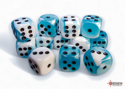 Chessex - 16mm d6 Dice Block (12 Dice) (Choose Your Color)